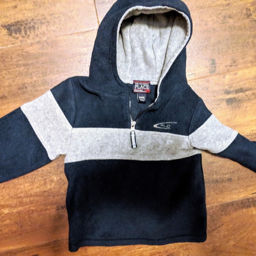Children's Place zip front fleece hoodie shirt